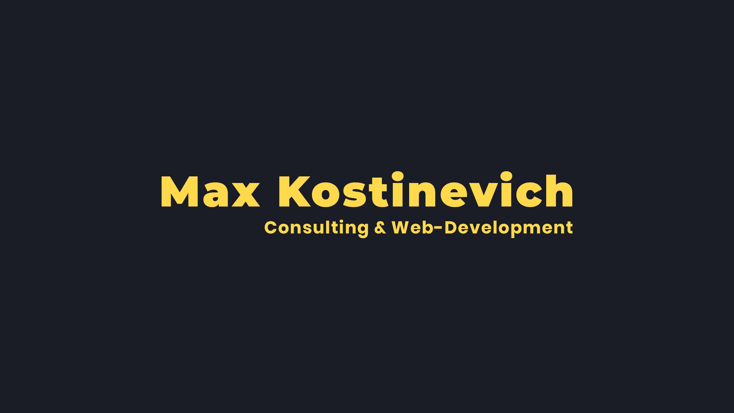 Max Kostinevich - Senior full-stack developer